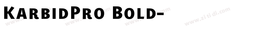 KarbidPro Bold字体转换